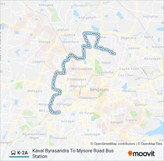 K-2A Bus Line Map