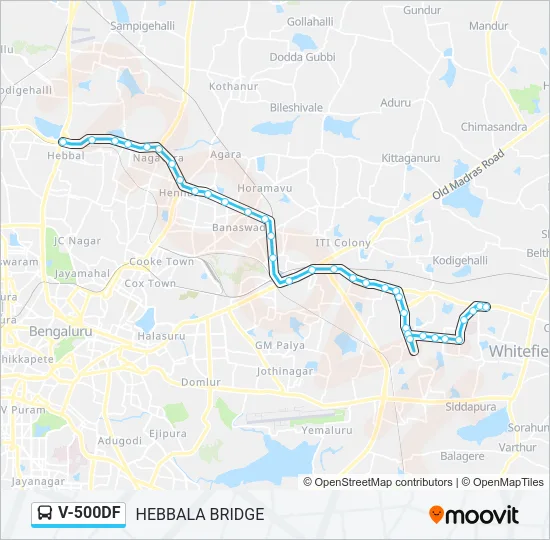 V-500DF Bus Line Map