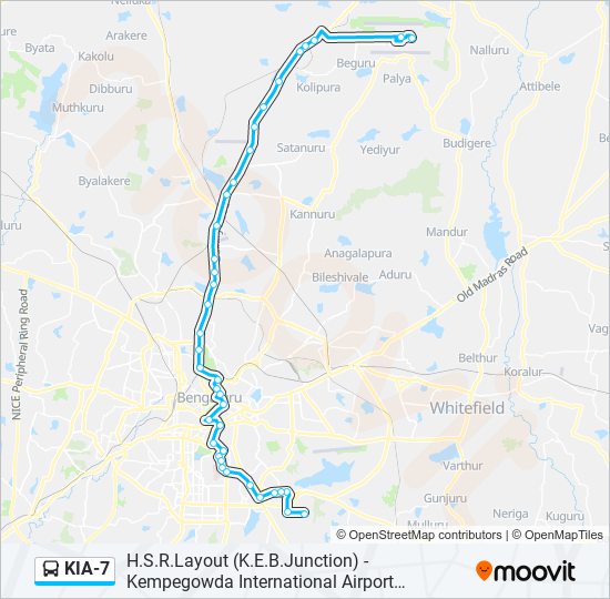 Kia7 Route: Schedules, Stops & Maps - Kempegowda International Airport ...