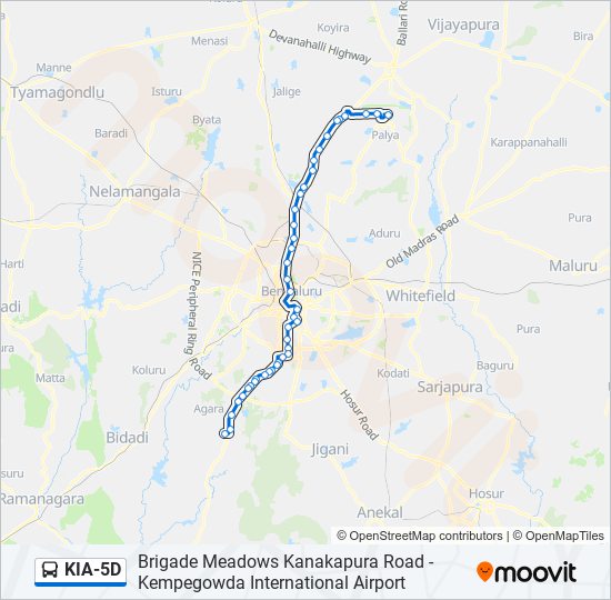 KIA-5D bus Line Map