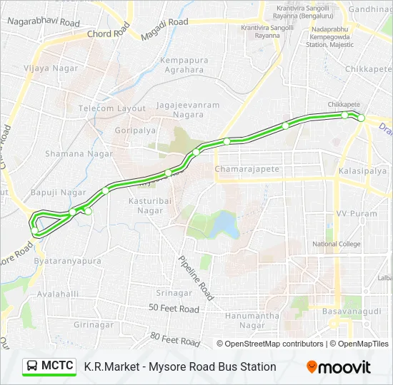 MCTC Bus Line Map