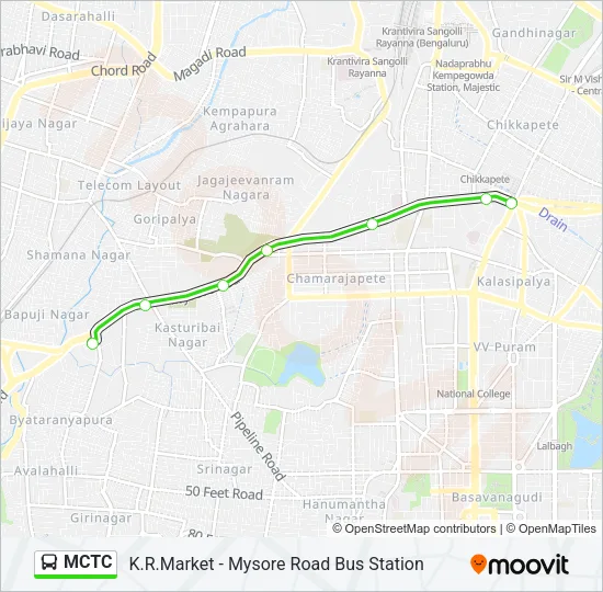 MCTC Bus Line Map
