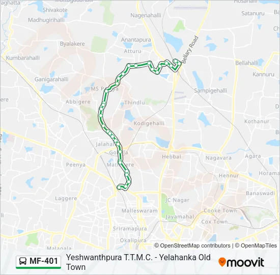 MF-401 Bus Line Map