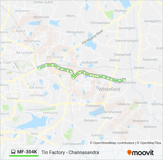MF-304K Bus Line Map