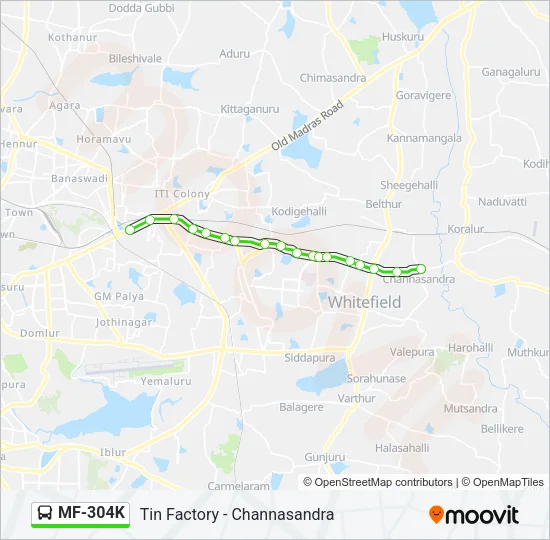 MF-304K Bus Line Map