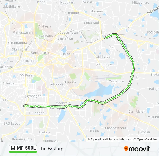MF-500L Bus Line Map
