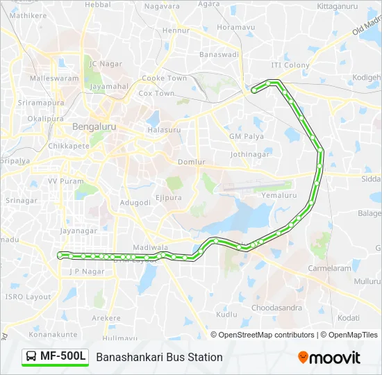 MF-500L Bus Line Map