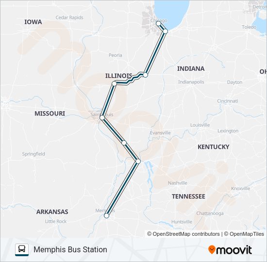 GREYHOUND US0130  Line Map