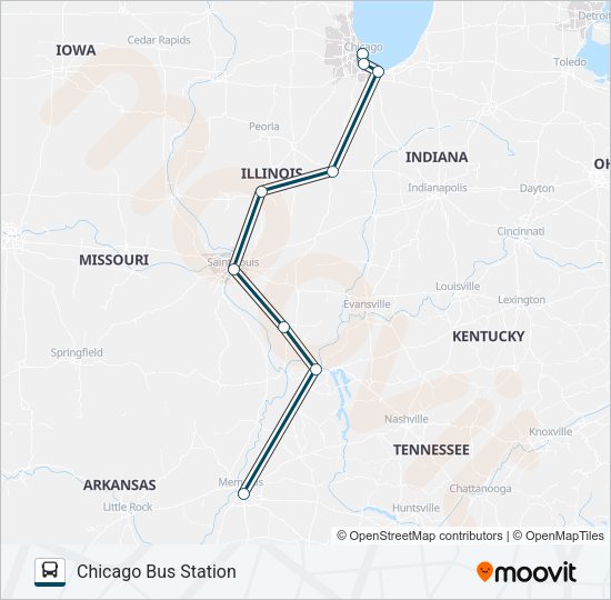 GREYHOUND US0130  Line Map