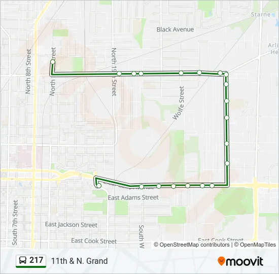 217 Bus Line Map