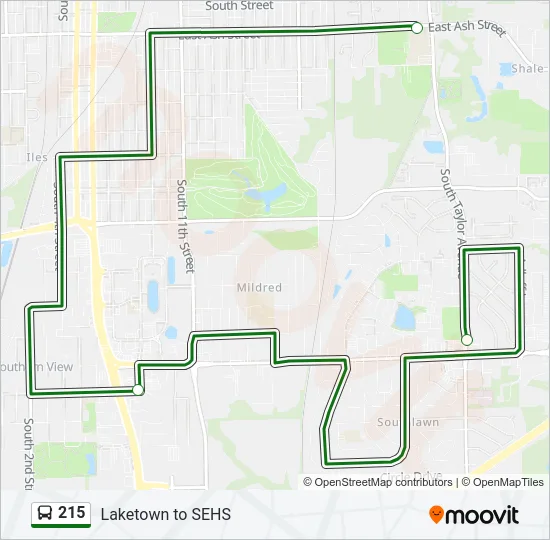 215 Bus Line Map