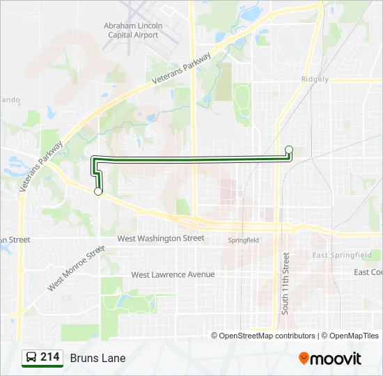 214 Bus Line Map