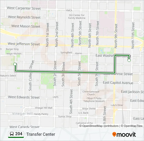 204 Bus Line Map