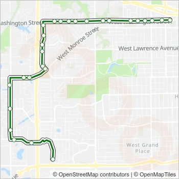 208 Bus Line Map