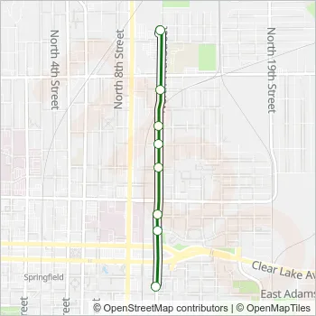 208 Bus Line Map
