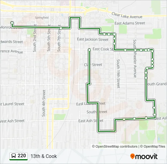 220 Bus Line Map