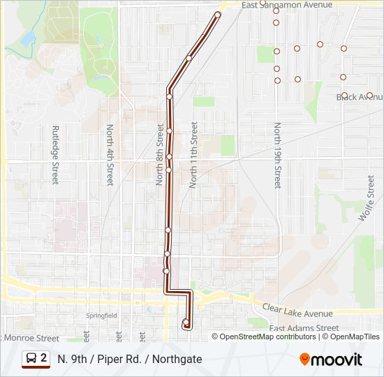 2 bus Line Map