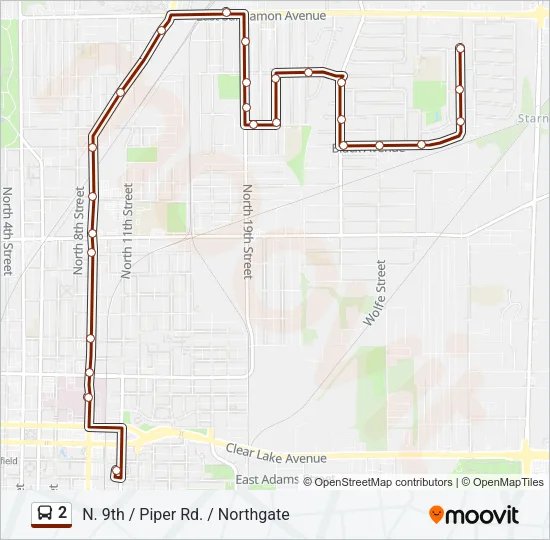 2 Bus Line Map