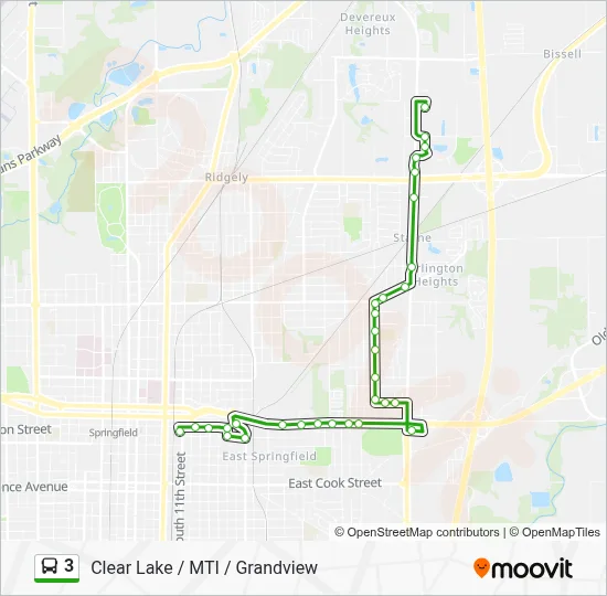 3 Bus Line Map