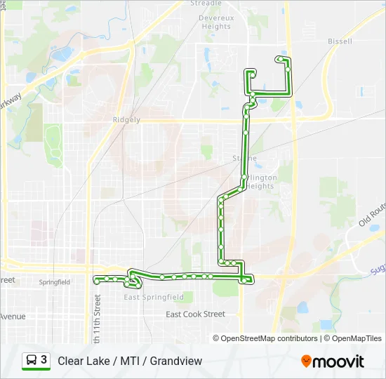 3 Bus Line Map