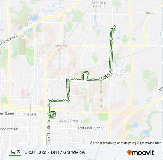3 Bus Line Map