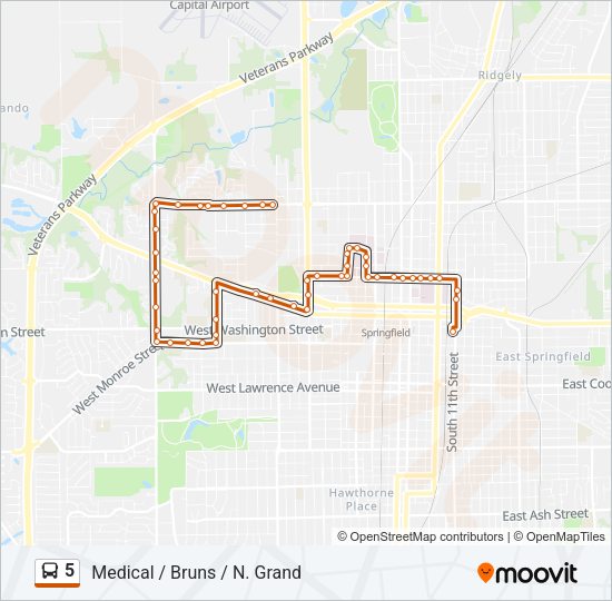 5 bus Line Map