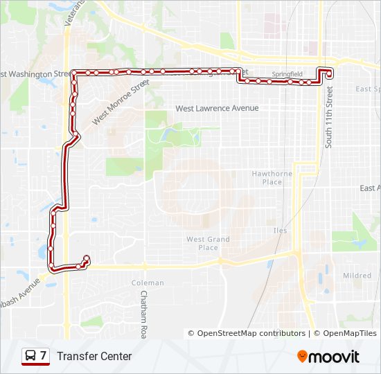7 Route Schedules Stops Maps Transfer Center Updated