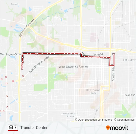7 Bus Line Map