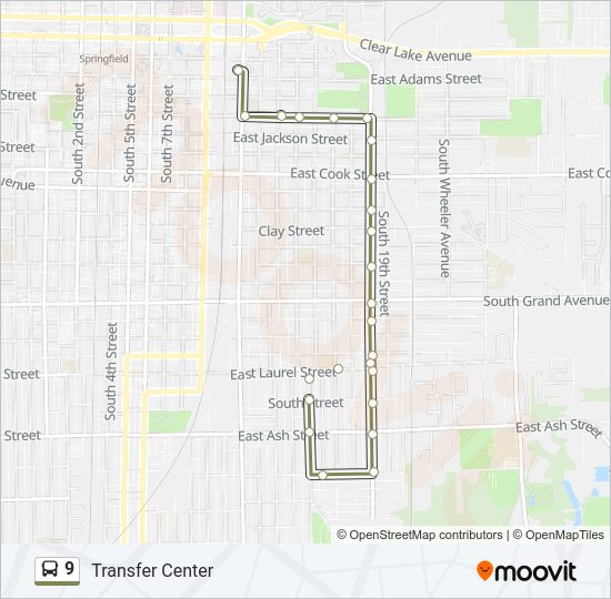 9 Bus Line Map