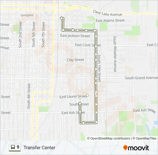 9 Bus Line Map