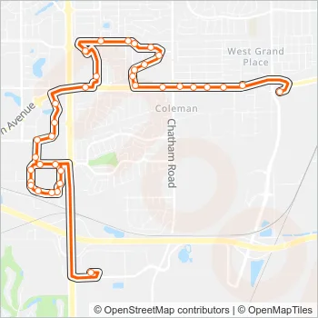 13 Bus Line Map
