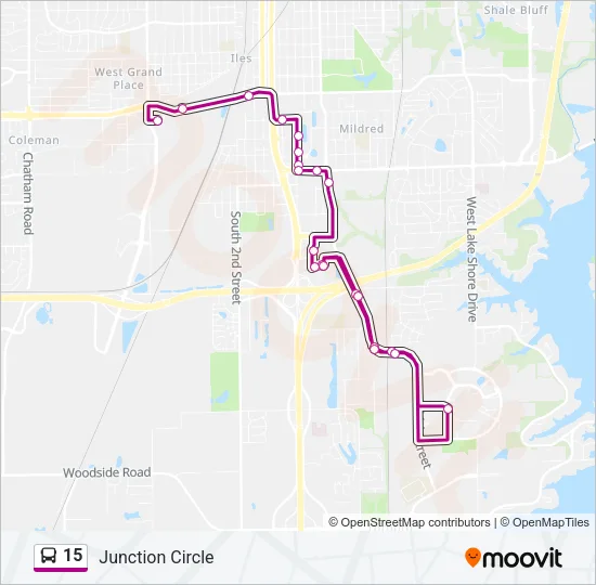 15 Bus Line Map