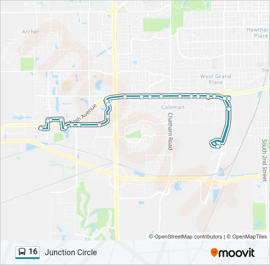 16 Bus Line Map
