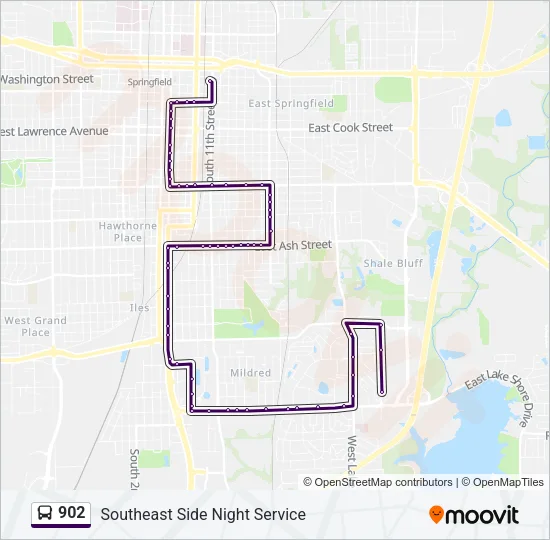 902 Bus Line Map