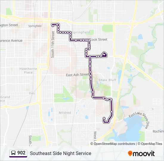 902 Bus Line Map