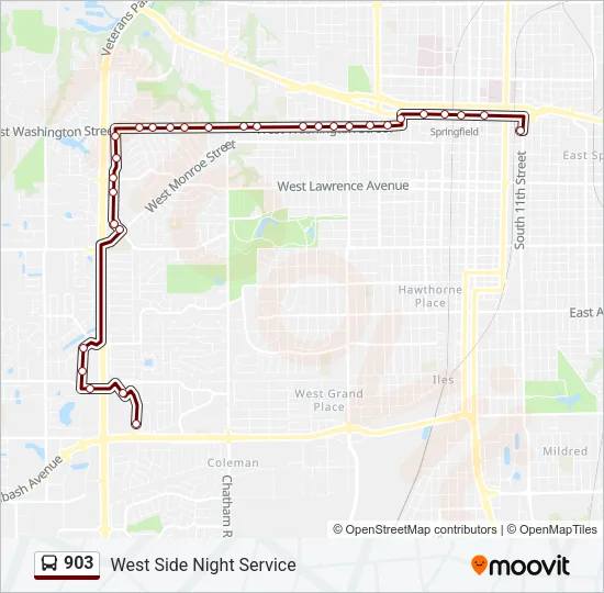 903 Bus Line Map