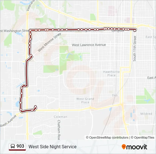 903 Bus Line Map