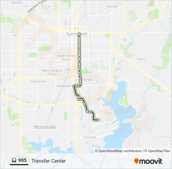 905 Bus Line Map