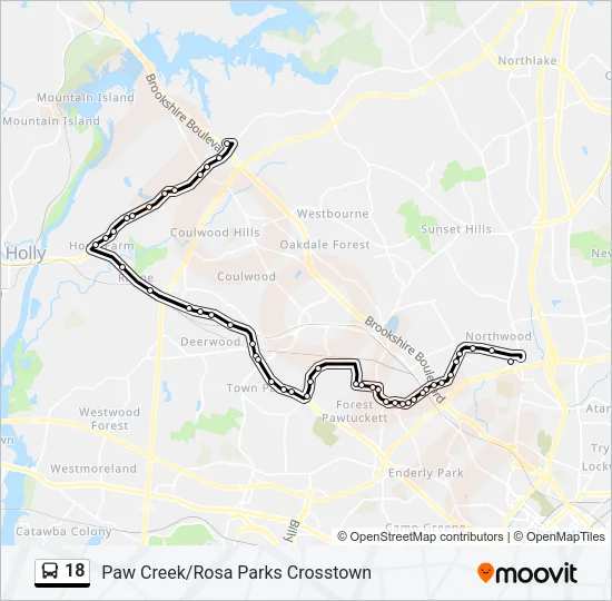 18 Bus Line Map
