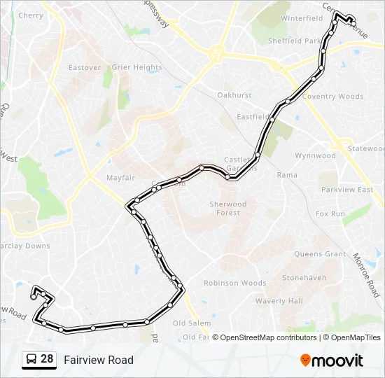 28 Bus Line Map
