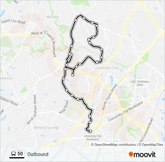 50 Bus Line Map