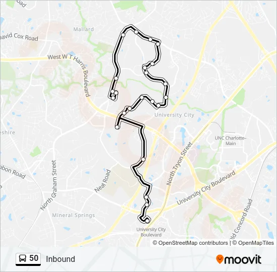 50 Bus Line Map