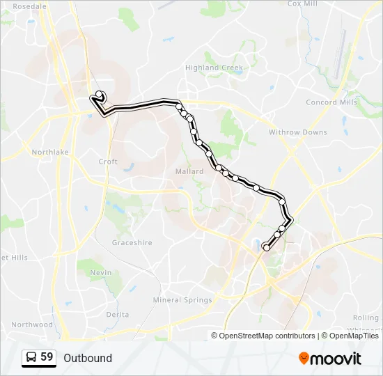 59 Bus Line Map