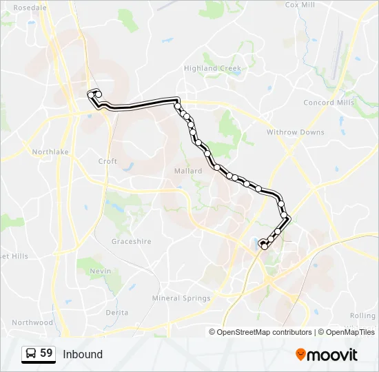59 Bus Line Map