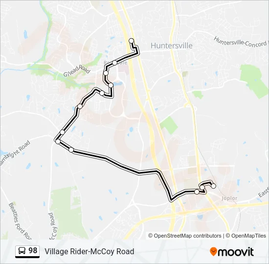 98 Bus Line Map