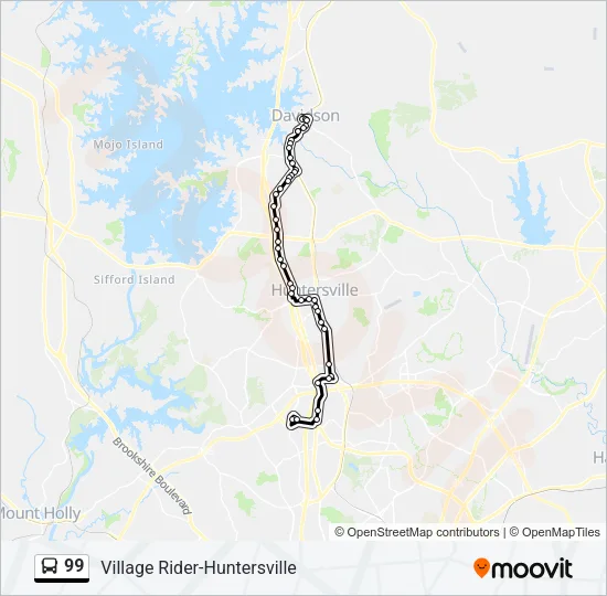 99 Bus Line Map