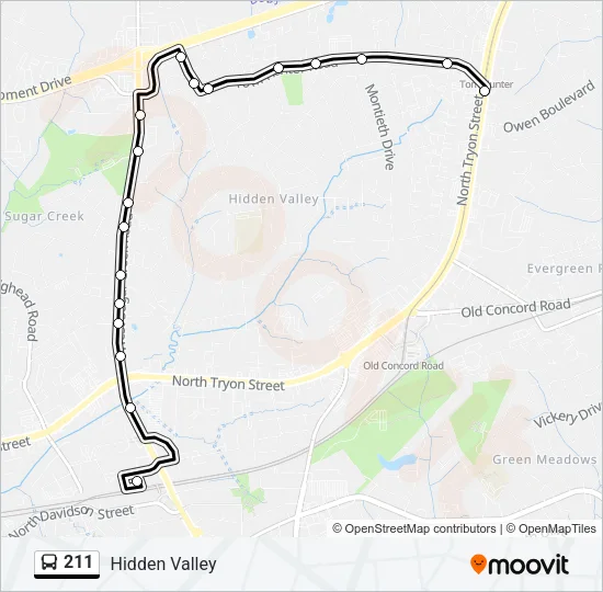 211 Bus Line Map