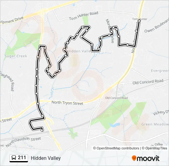 211 Bus Line Map