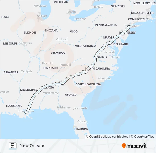 CRESCENT Train Line Map
