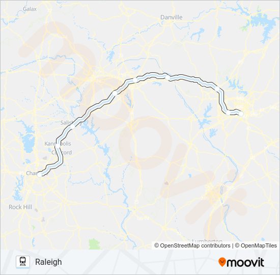 CAROLINIAN Train Line Map